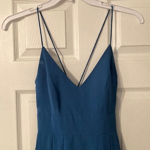 Bridesmaid dress gown. After Six size 4 L ocean blue